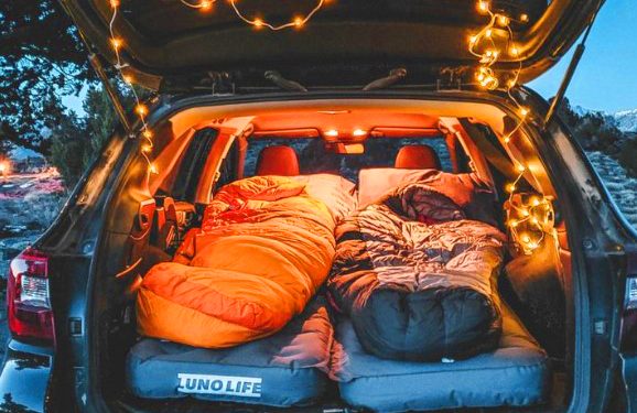 Camping in a Minivan