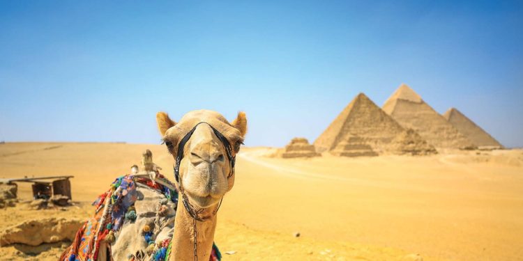 The Pyramids of Giza in Egypt, a popular tourist destination in 2024 with updated safety guidelines